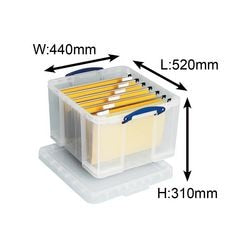 Caja de archivo solución caja realmente útil 440x520x310mm 42l tapa apilable