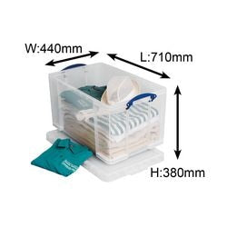 Caja solución de archivo caja realmente útil 440x710x380mm 84l tapa apilable