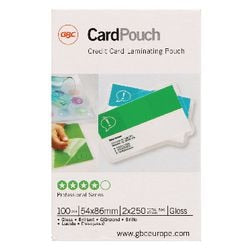 Lamineerhoezen creditcard gbc 54x86mm 2 x 125 (250) micron