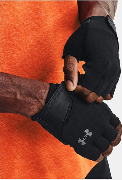 Under armour m guantes de entrenamiento-blk guantes deportivos para hombre - negro - gris tono