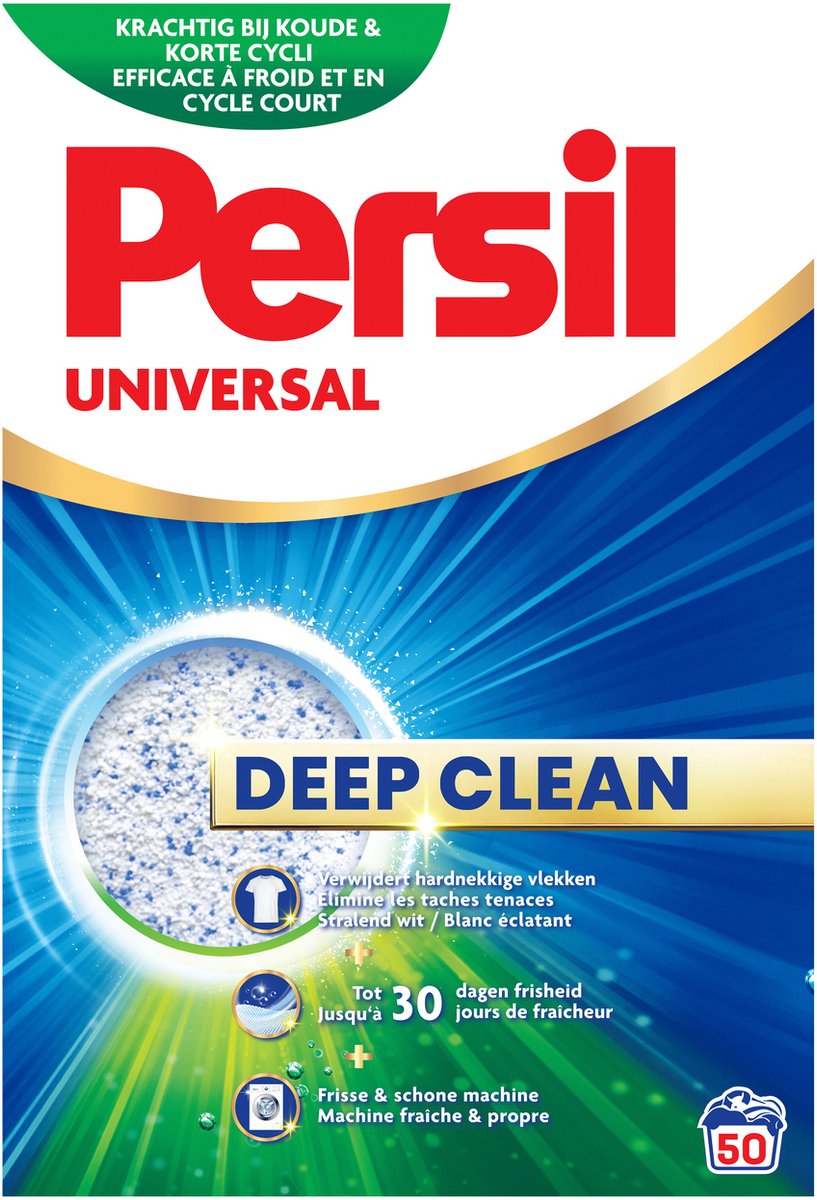 Persil powder universal - waspoeder wasmiddel - alle kleuren was - krachtige vlekverwijdering - 50 wasbeurten - grootverpakking