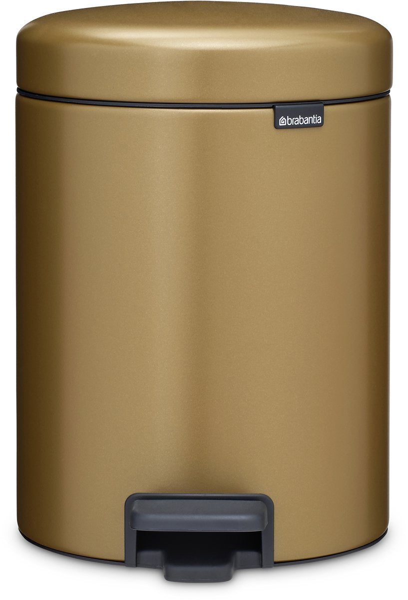 Brabantia newicon prullenbak - 5 liter - badkamer - warm brass