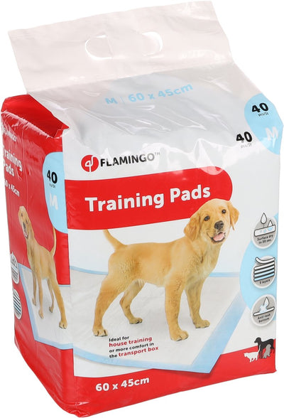 Colchoneta de entrenamiento Flamingo pady - 40 piezas de colchonetas de entrenamiento antideslizantes - 60x45 cm para aprender a ir al baño y corregir el comportamiento