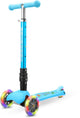 Boldcube teeny fold three-wheel scooter - dinosaur blue