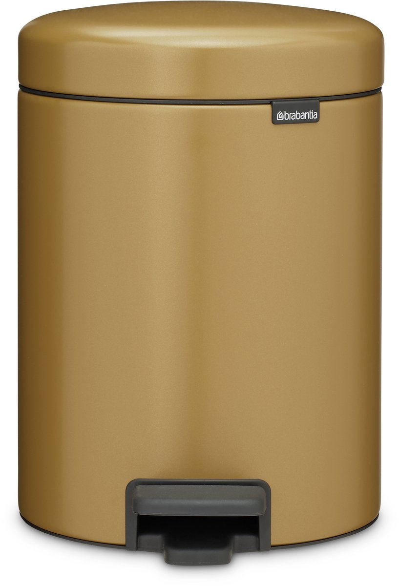 Brabantia newicon prullenbak - 5 liter - badkamer - warm gold