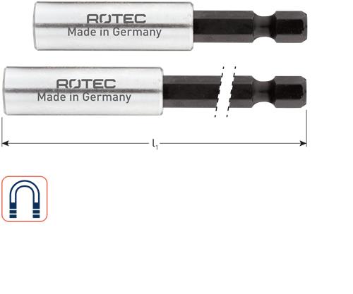 Magnete portapunte Rotec e6.3x150mm anello a C