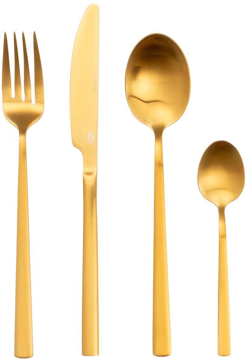 Bo-camp - industriale - set di posate - Fairbanks - 16 pezzi - 4 persone - oro