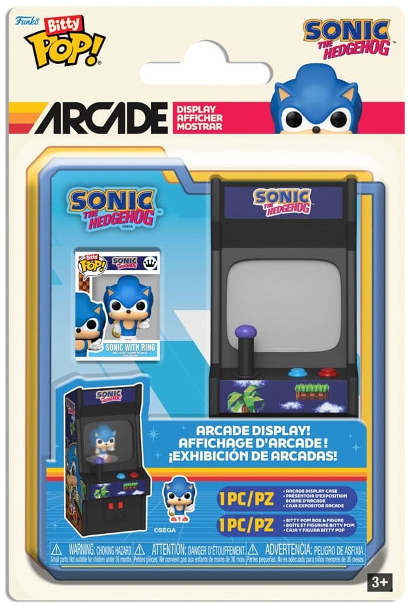 Funko Sonic the Hedgehog Sonic con anello (Bitty Pop!) Figura in vinile unisex pop! - neutro - standard