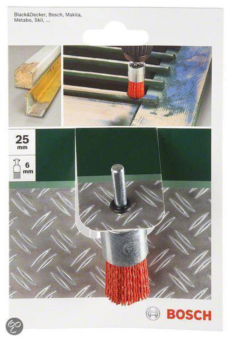 Bosch - cepillo para taladros - hilo de nailon con abrasivo de corindón k80, 25 mm 25 mm, 1 mm, 4500 rpm