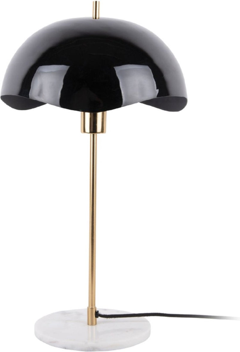 Leitmotiv tafellamp waved dome - zwart - 30x30x56cm - modern