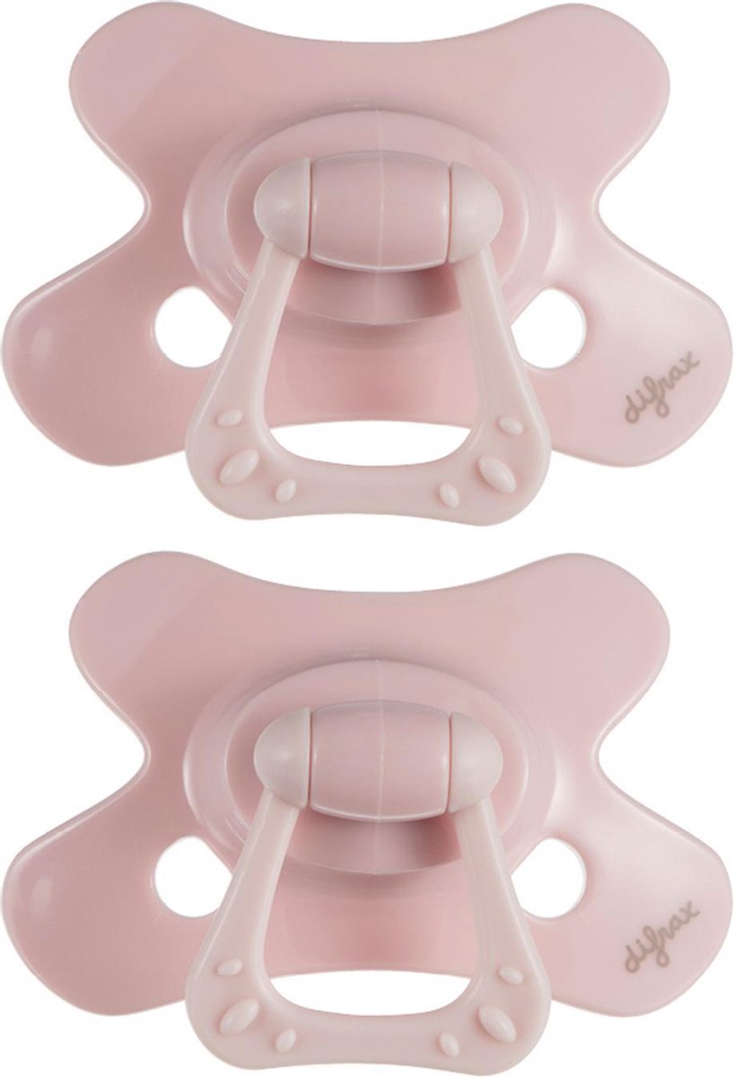 Ciuccio naturale Difrax - da 6 a 12 mesi - rosa chiaro - 2 pezzi
