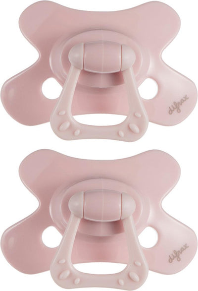 Difrax fopspeen natural - 6 tot 12 maanden - lichtroze - 2 stuks