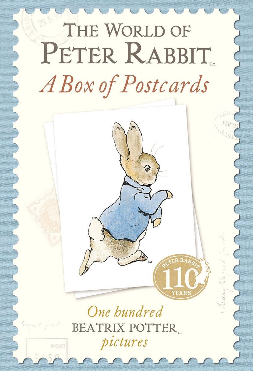 Merkloos sans marque wenskaarten - world of peter rabbit - box met 100 kaarten