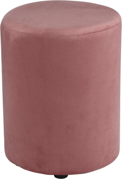 Arti casa pouf rotondo in velluto - pouf rotondo in velluto 28x36 cm - poltrona o sgabello compatto - pouf per soggiorno e camera da letto - rosa