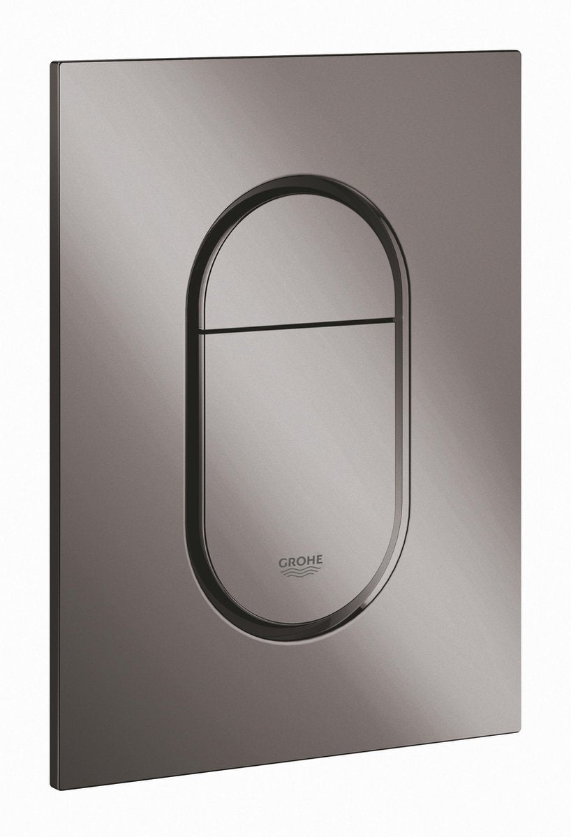 Grohe arena cosmopolitan s bedieningspaneel toilet - verticaal - dual flush - hard graphite (glanzend antraciet) - slank formaat