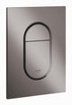 Grohe arena cosmopolitan s bedieningspaneel toilet - verticaal - dual flush - hard graphite (glanzend antraciet) - slank formaat