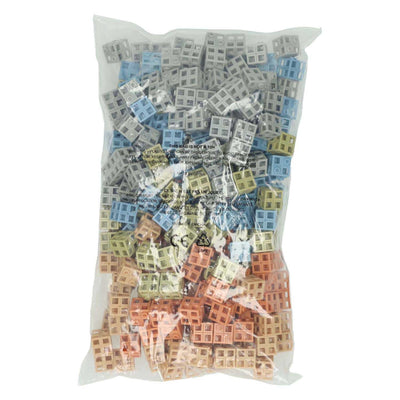 Linkable grid blocks natural colors - 300 pcs.