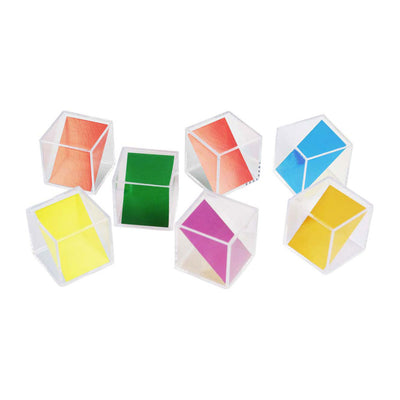Cubi colorati trasparenti Lobbes - 5 cm - 18 pz