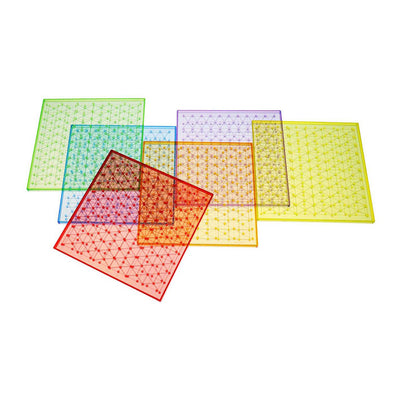 Tablero geométrico transparente - 6 uds.