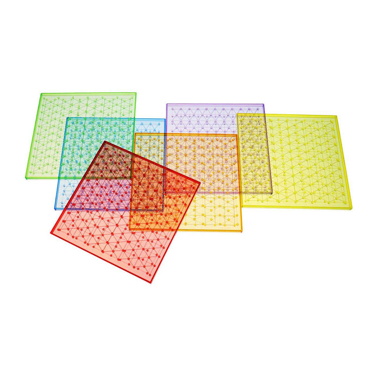 Lavagna geometrica trasparente - 6 pz.
