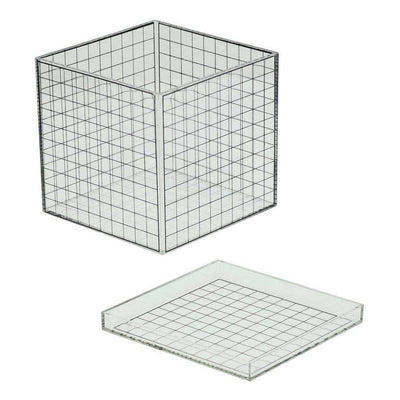Cubo griglia 3D trasparente - 10x10x10 cm