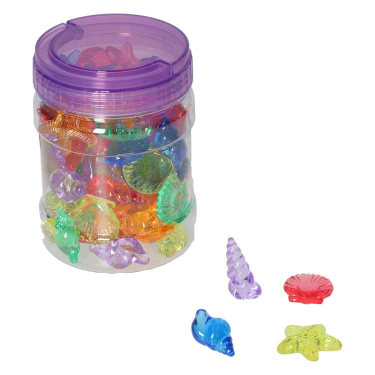 Figure di conchiglia trasparenti - 72 pz
