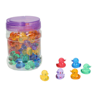Anatre da gioco trasparenti colorate - 60 pz.