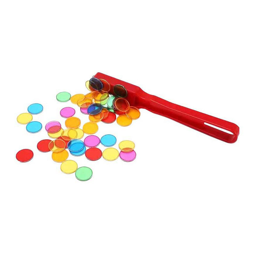 Fichas transparentes de colores - 100 uds.