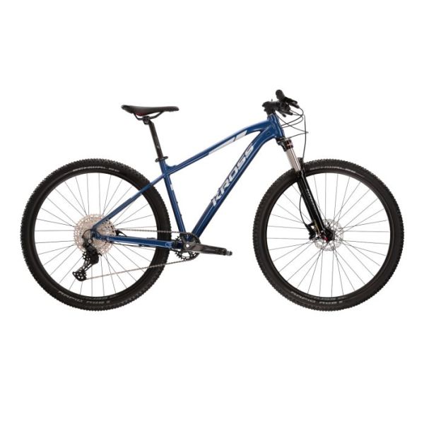 Mountain bike Kross livello 5.0 mtb - 29 pollici - telaio xl (20 pollici) - blu argento lucido