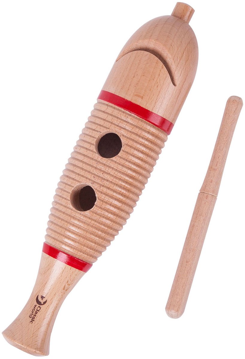 Classic World World Maxi Guiro con bastone