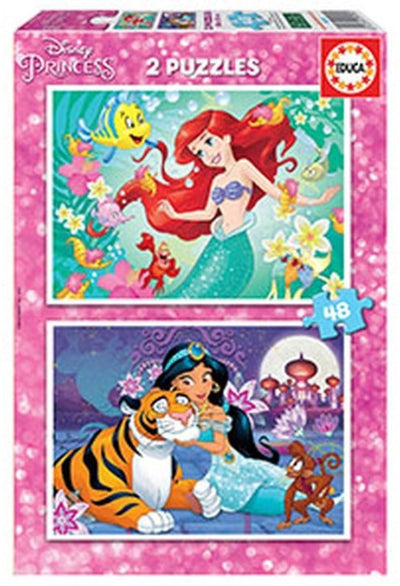 Puzzle Educa 2x48 pezzi - Principesse Disney