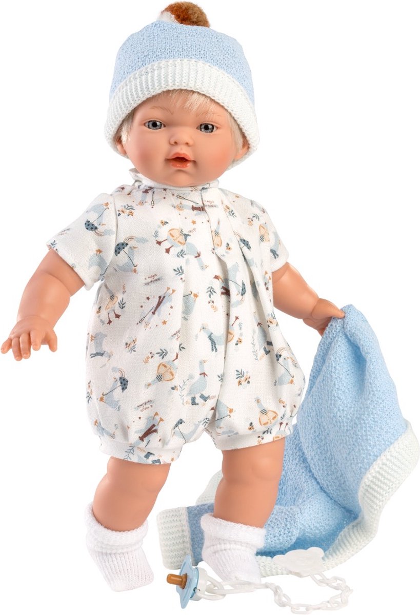 Llorens crying doll roberto blue blank with sound 33 cm