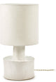 Serax Marie Michielssen Serax lámpara de mesa Catherine gres blanco mate con pantalla de lino ø25 x 47cm