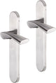 Impresso deurkruk - wigston - voor binnen - ovaal - deurschild - rvs - 2 stuks