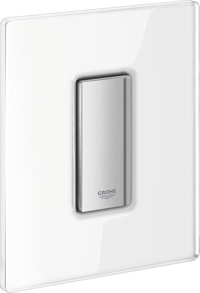 Grohe skate cosmopolitan urinoir bedieningsplaat met glas inclusief mechanisch functiedeel wit
