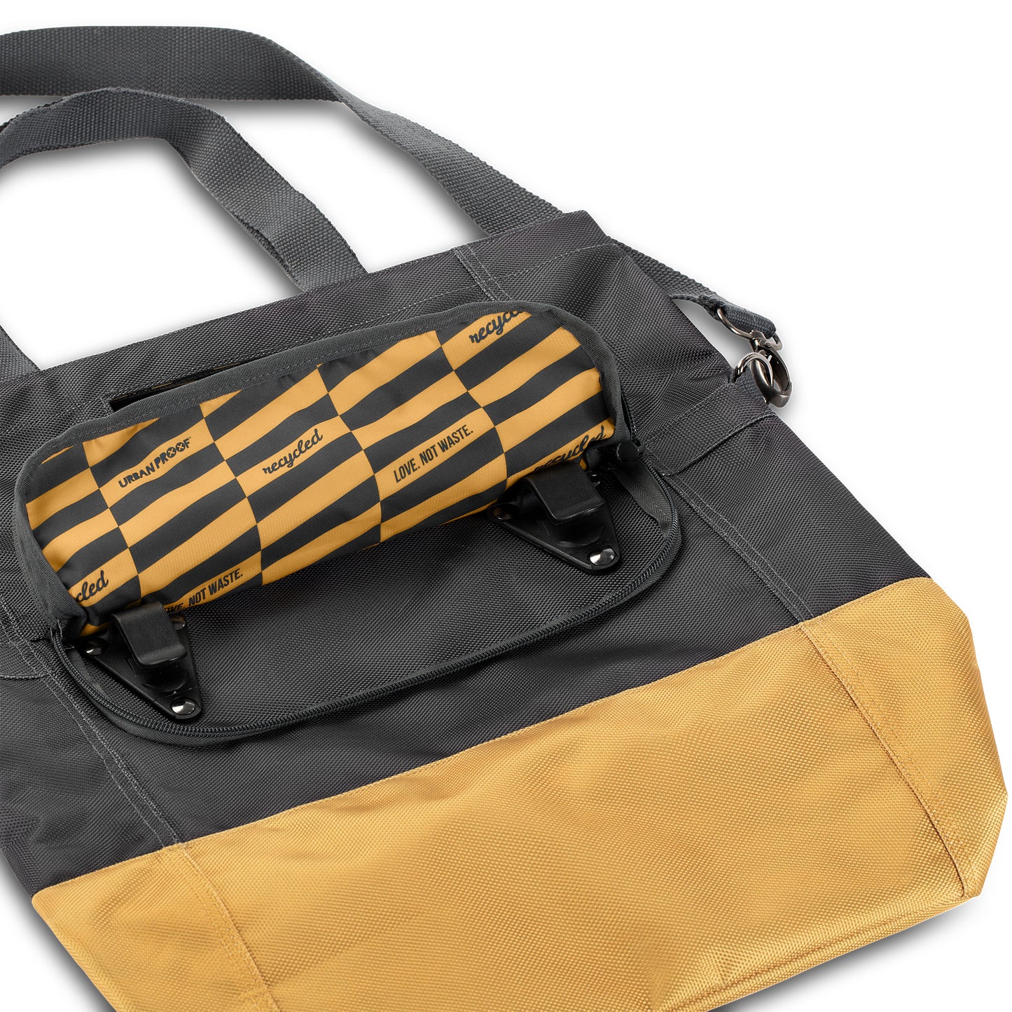 Borsa per biciclette da 20L a prova urbana - grigio -yellow - unisex - resistente all'acqua - materiale per animali domestici riciclati