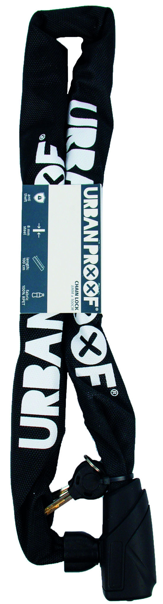 Lock de cadena a prueba de urban 8 mm*100 cm negro