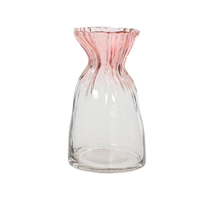 Decoris vase glass h20.5cm soft pink