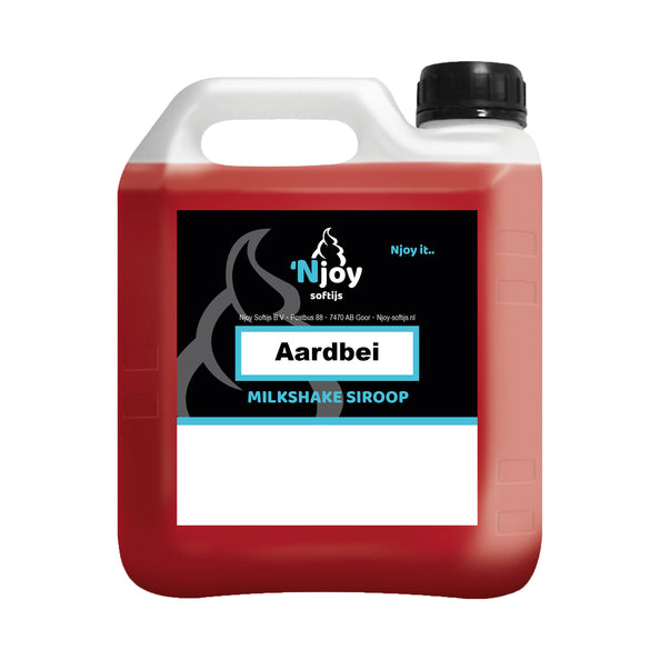 Njoy shakesiroop aardbei (2 liter)
