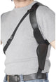 Smiffys schouder holster - zwart - leder look - verkleedaccessoires - pistool houder - cowboy
