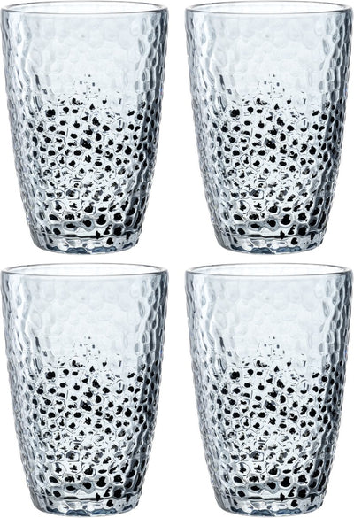 Bicchiere long drink Leonardo 340ml blu matera - set da 4