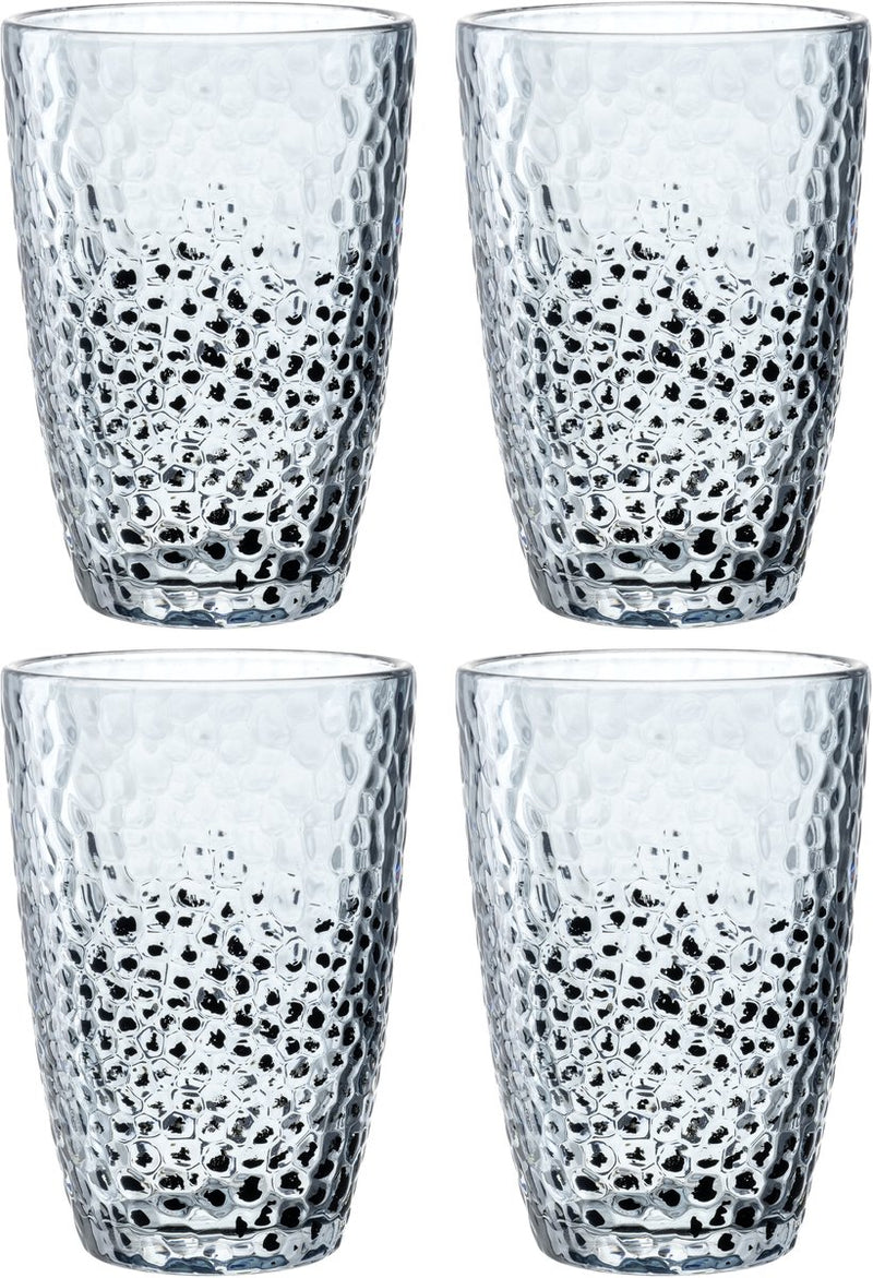 Vaso largo Leonardo 340ml matera azul - juego de 4