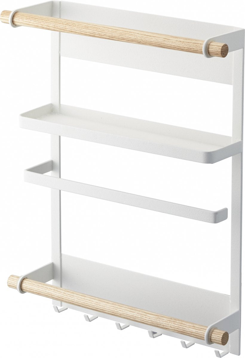 Yamazaki magnetic kitchen rack refrigerator - tosca - white