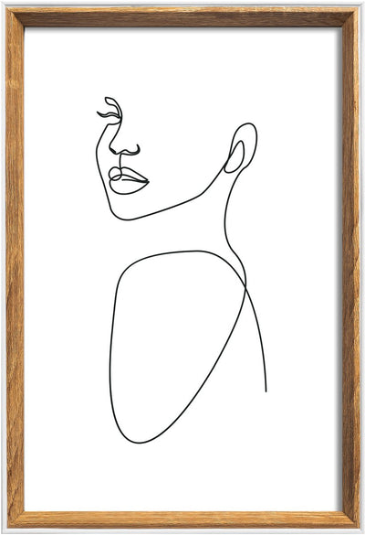 Silhouette Walther - cornice in legno - misura foto 20x30 cm - natura