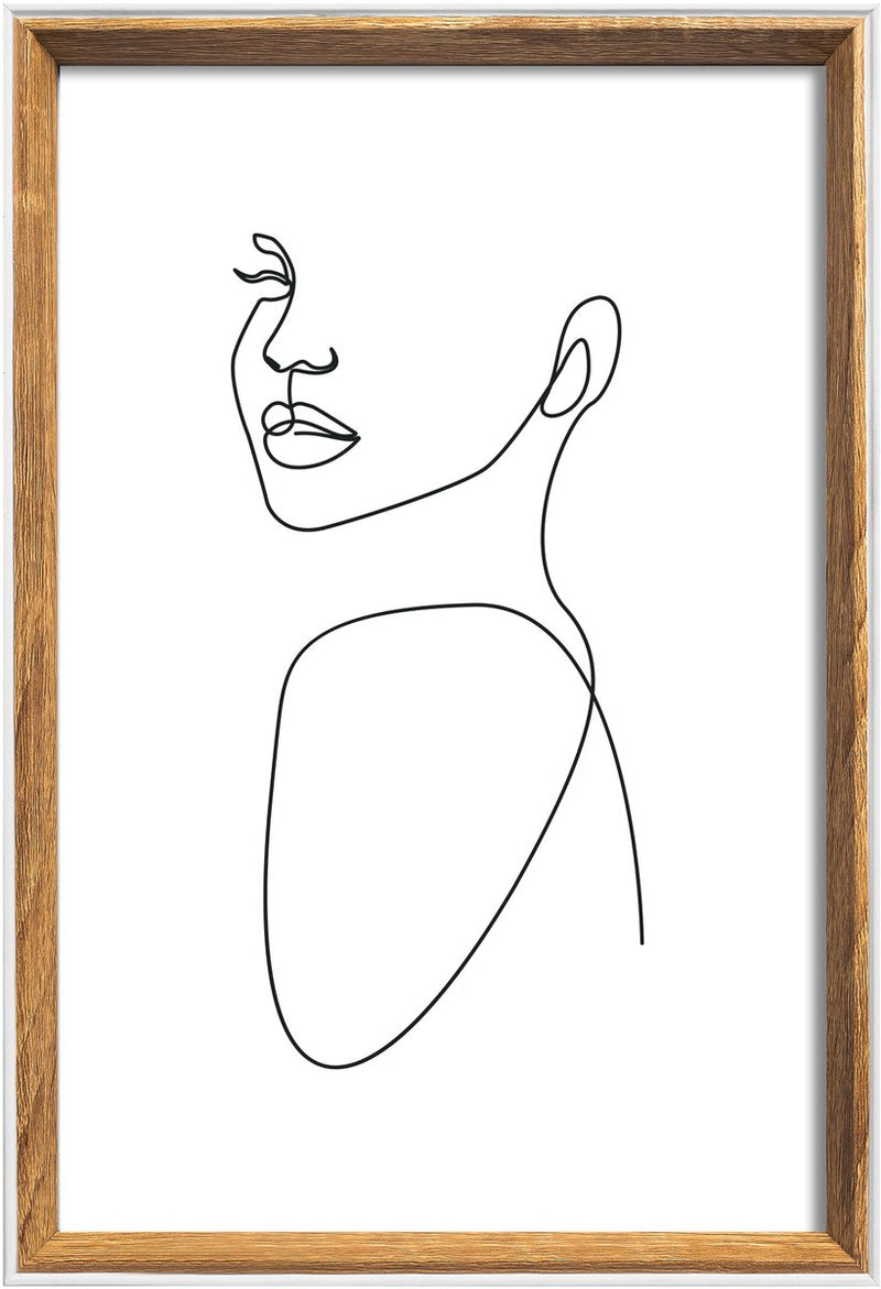 Silhouette Walther - cornice in legno - misura foto 20x30 cm - natura