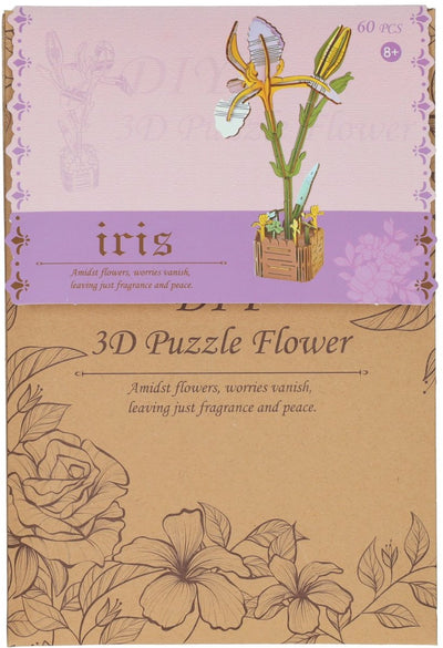Kit di costruzione 3D in legno iris - 60 parti.