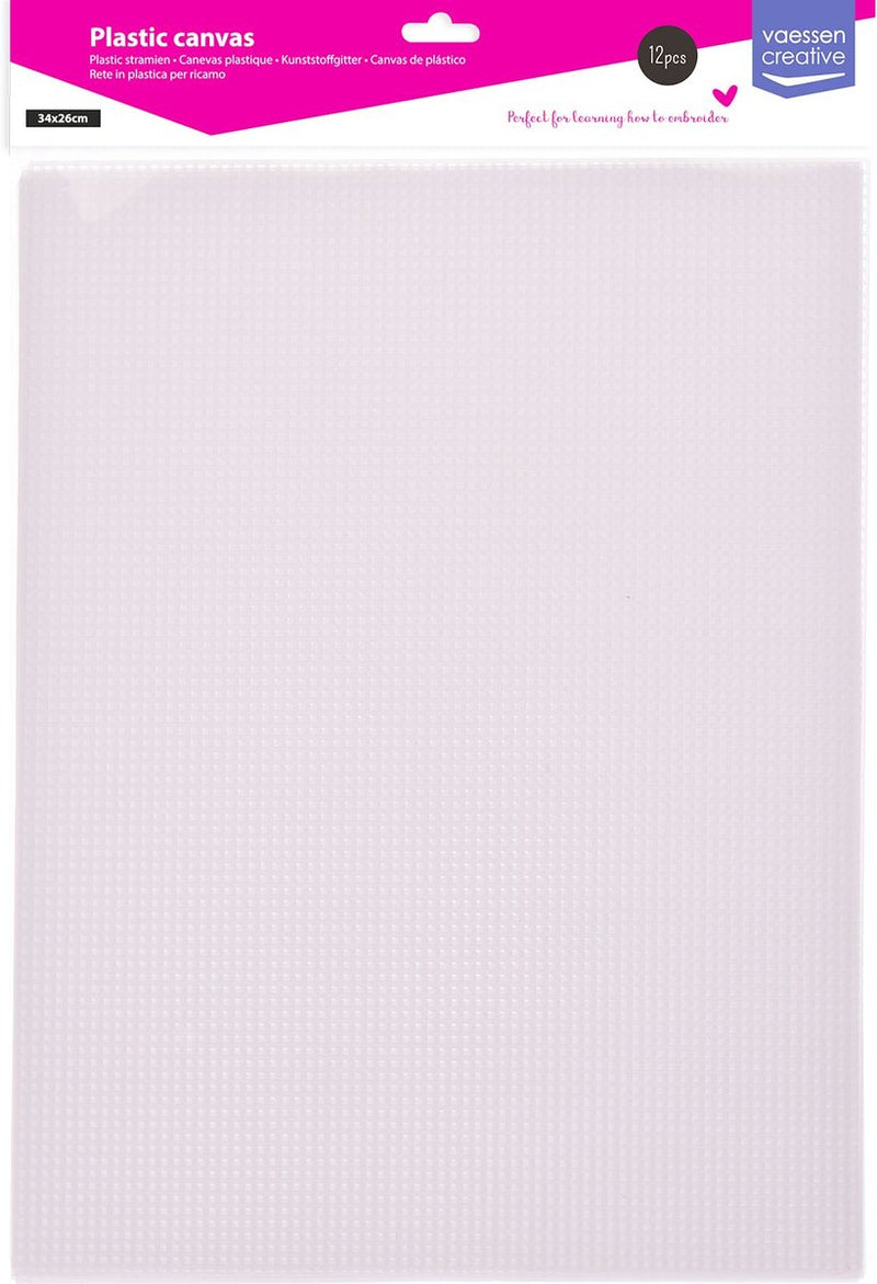 Tela di plastica Vaessen creative - 34x26 cm - trasparente - 12 pezzi