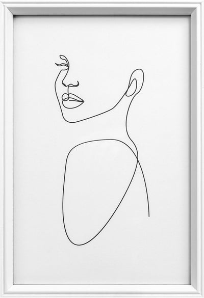 Silueta de Walther - marco de madera - tamaño de la foto 20x30 cm - blanco