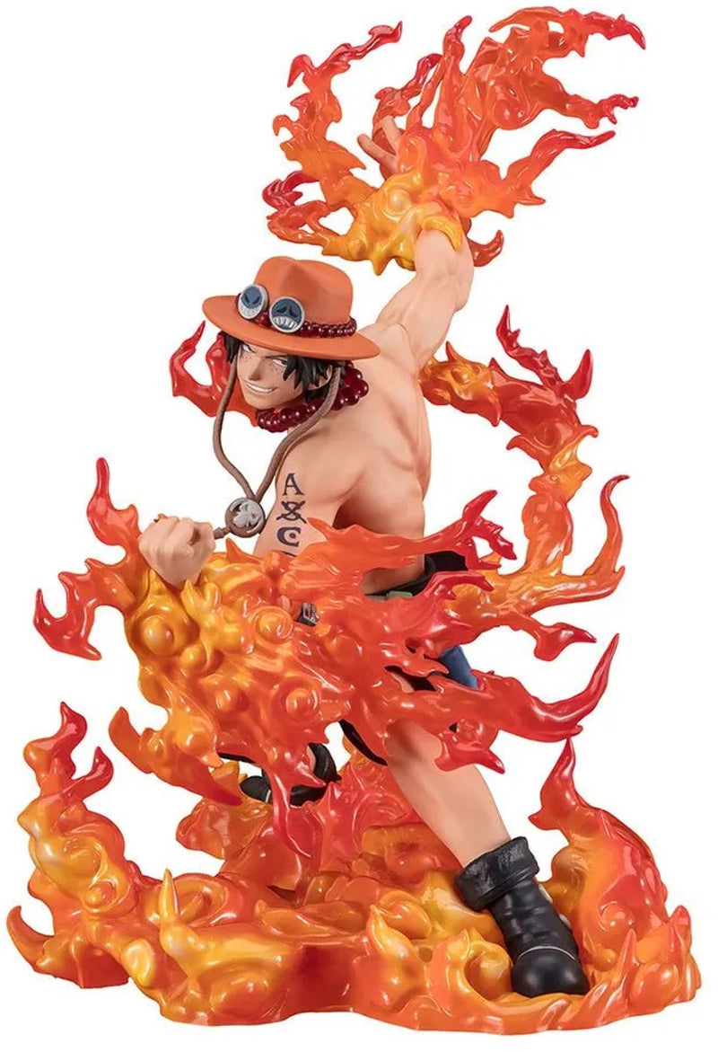 Bandai one piece figuartszero estatua de pvc (batalla extra) portgas. d. ace - one piece bounty rush 5to aniversario - 17 cm