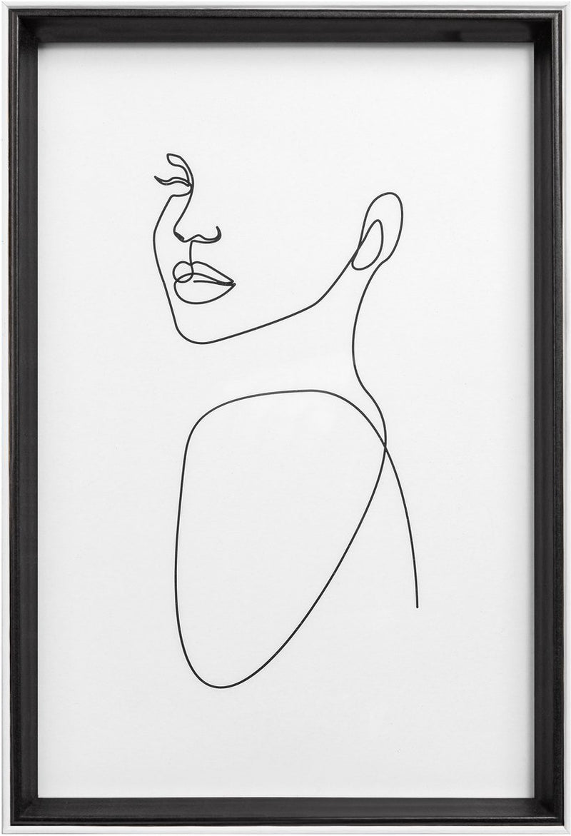 Silhouette Walther - cornice in legno - misura foto 20x30 cm - nera